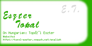 eszter topal business card